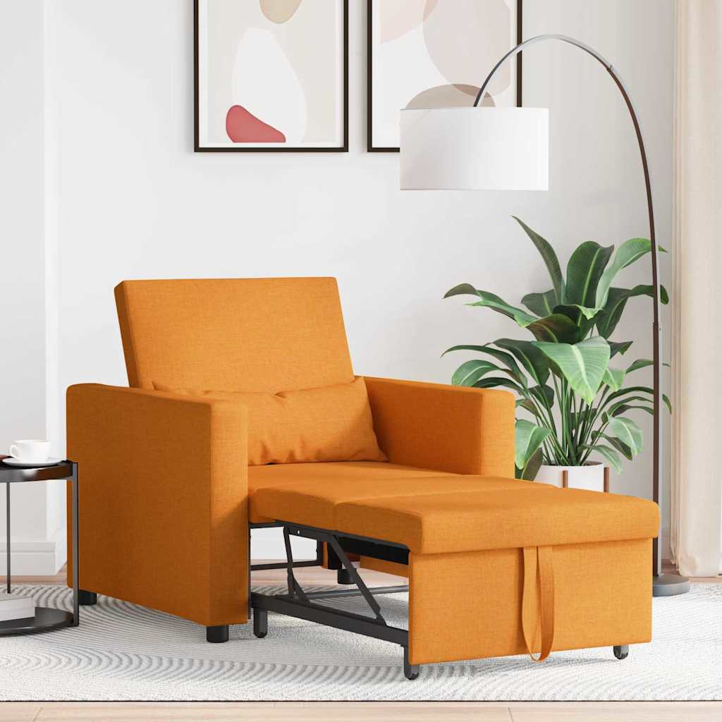 Sofá cama single Amarelo-escuro 90 x 165 x 87 cm tecido