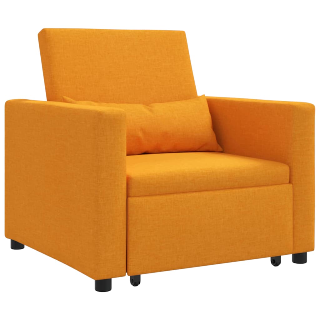Sofá cama single Amarelo-escuro 90 x 165 x 87 cm tecido