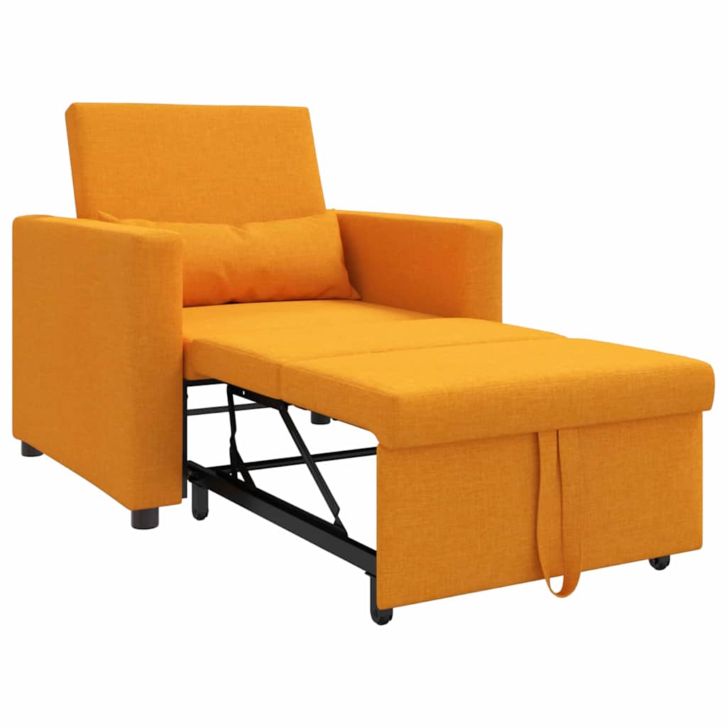 Sofá cama single Amarelo-escuro 90 x 165 x 87 cm tecido