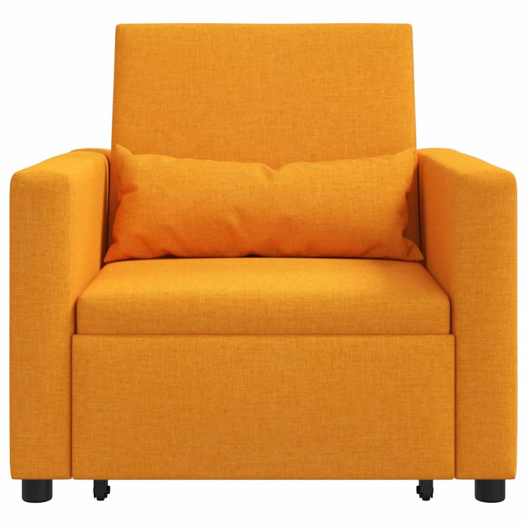 Sofá cama single Amarelo-escuro 90 x 165 x 87 cm tecido