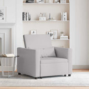 Sofá cama single com rodas Cinza Nuvem 90 x 165 x 87 cm tecido