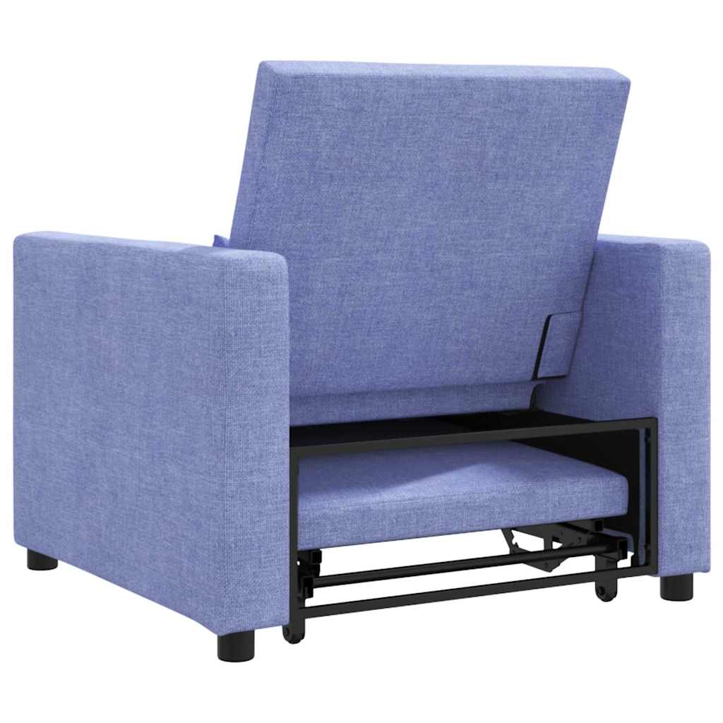 Sofá cama single com rodas Jeans Azul 90 x 165 x 87 cm tecido