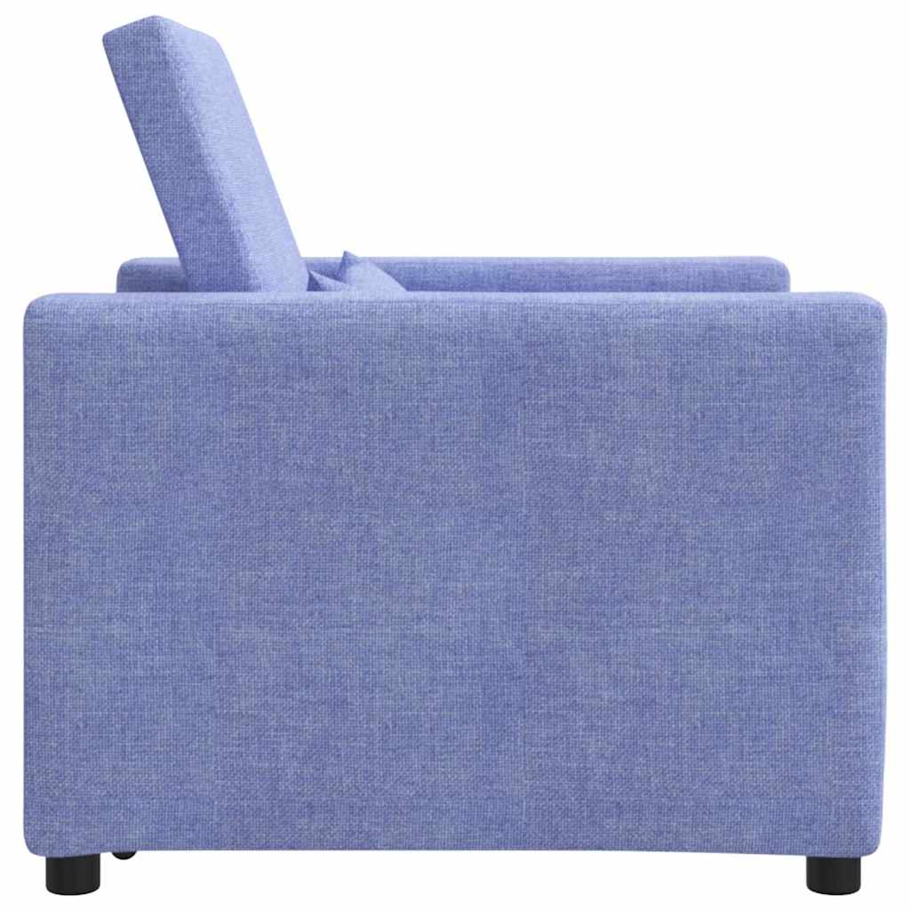 Sofá cama single com rodas Jeans Azul 90 x 165 x 87 cm tecido