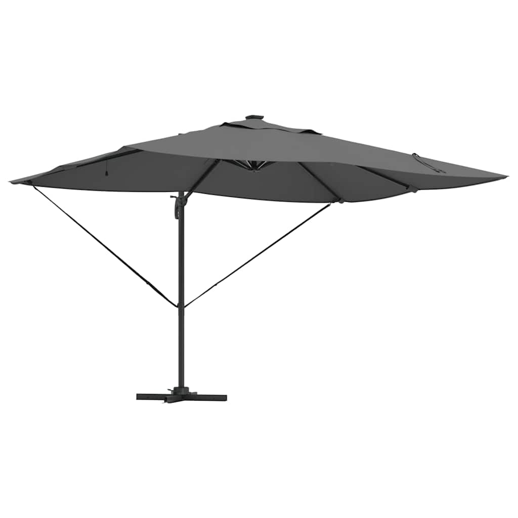 Guarda-sol Roma de Braço Articulado Manual Antracite e Preto