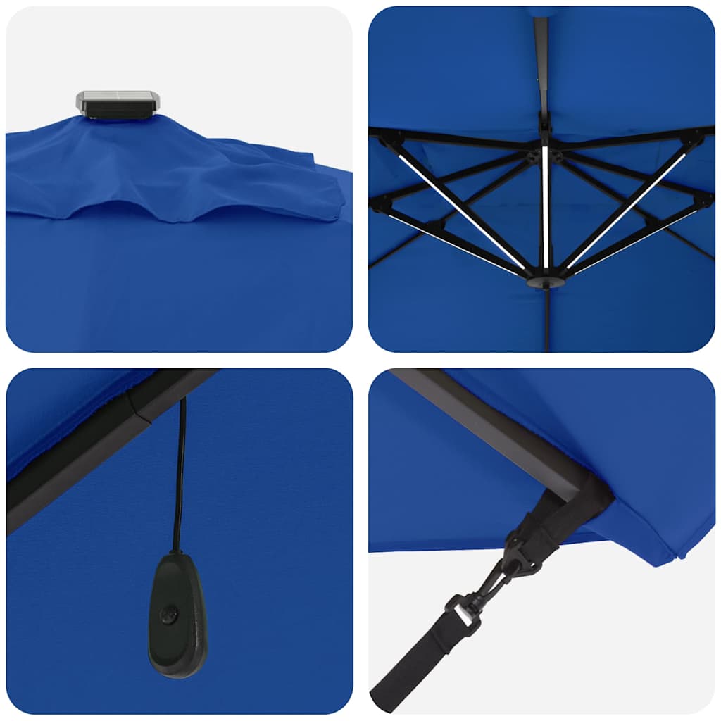 Guarda-sol Roma de Braço Articulado Manual Azul e Preto