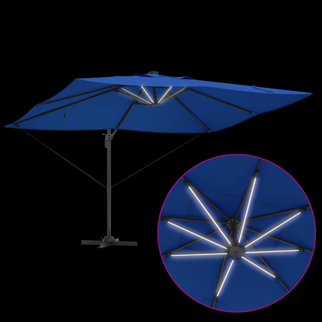 Guarda-sol Roma de Braço Articulado Manual Azul e Preto