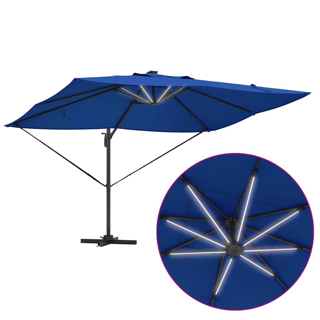 Guarda-sol Roma de Braço Articulado Manual Azul e Preto