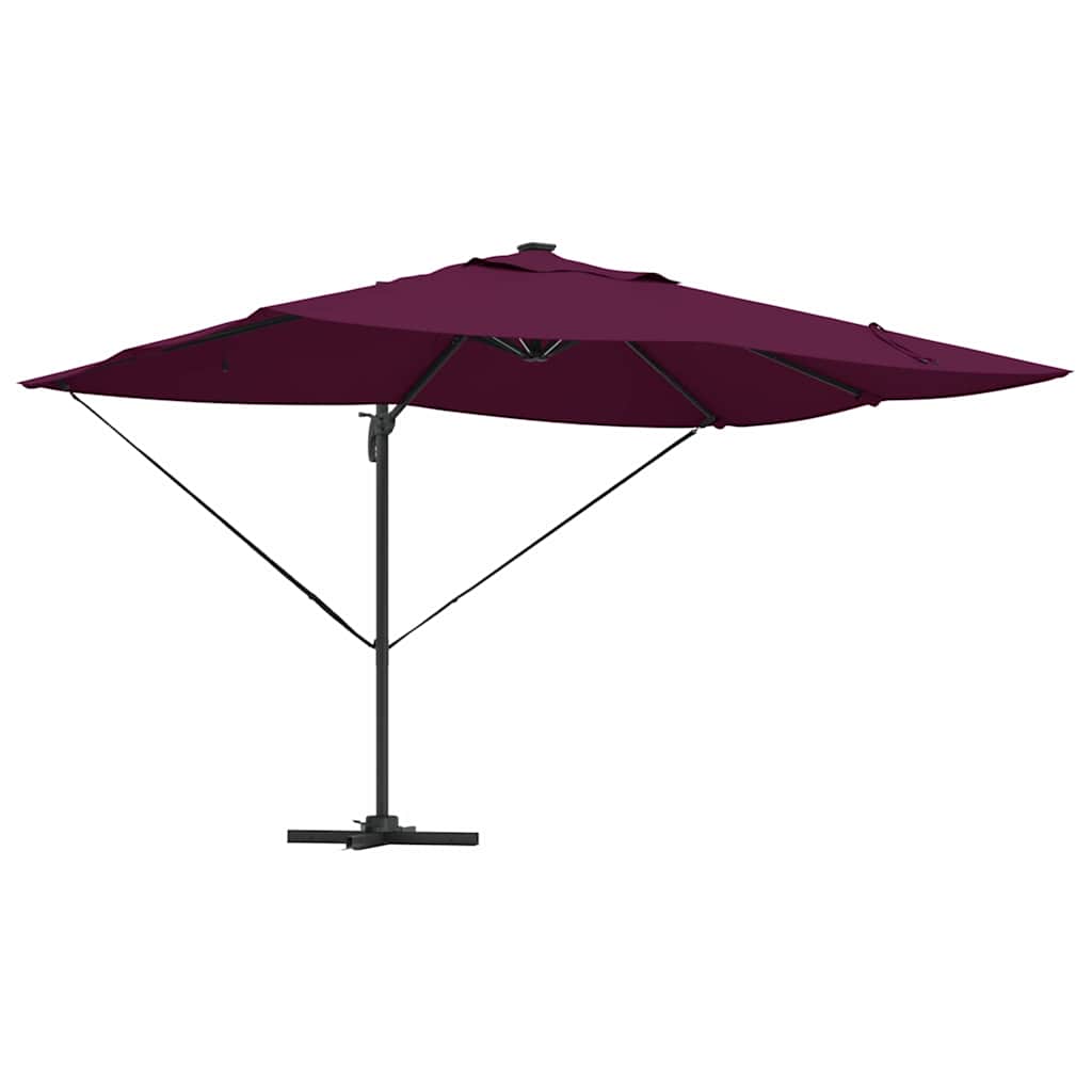 Guarda-sol Roma de Braço Articulado Manual Vermelho e Preto