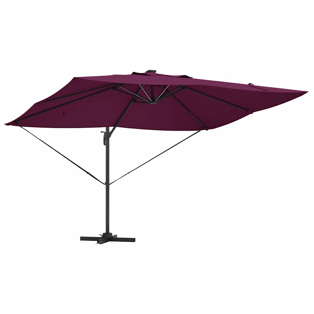 Guarda-sol Roma de Braço Articulado Manual Vermelho e Preto