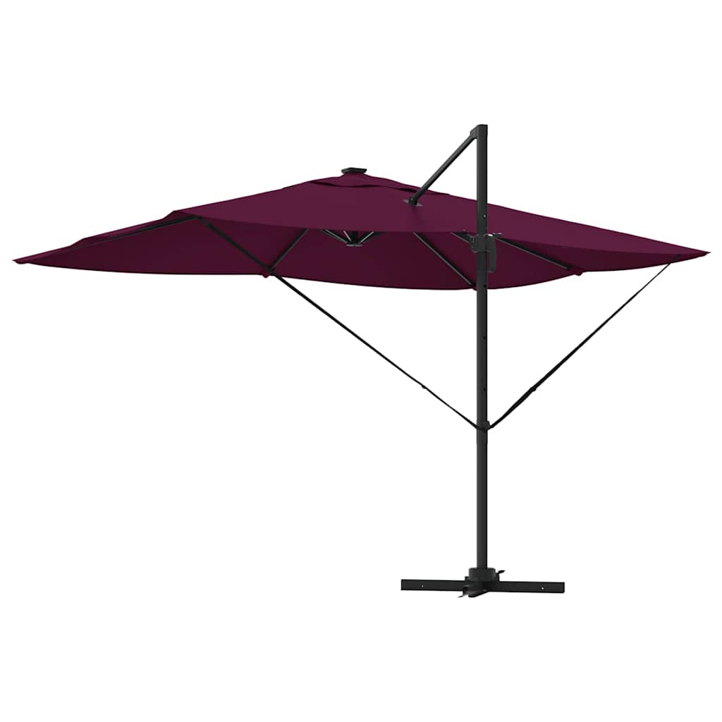 Guarda-sol Roma de Braço Articulado Manual Vermelho e Preto