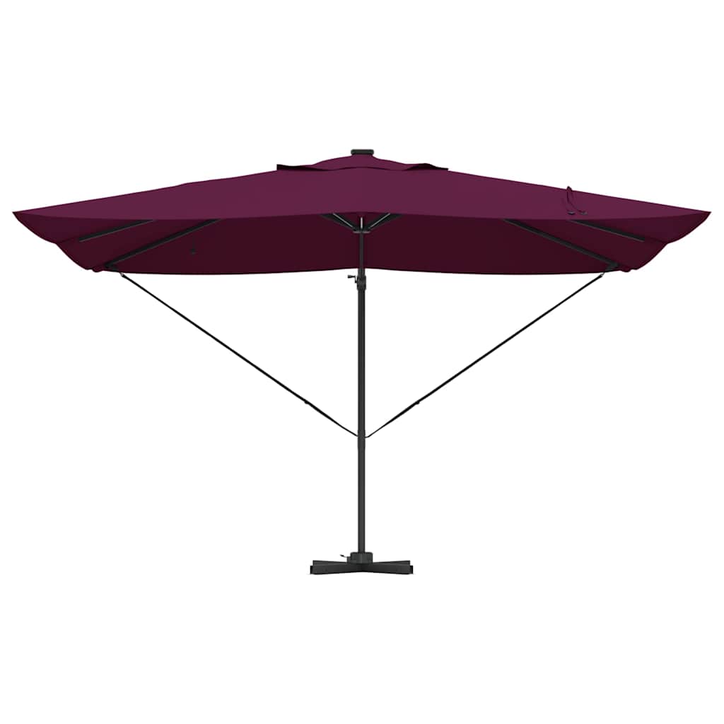 Guarda-sol Roma de Braço Articulado Manual Vermelho e Preto