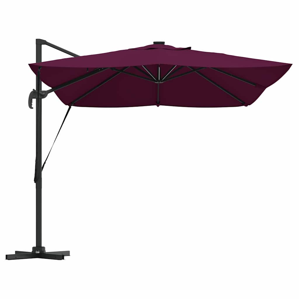 Guarda-sol Roma de Braço Articulado Manual Vermelho e Preto