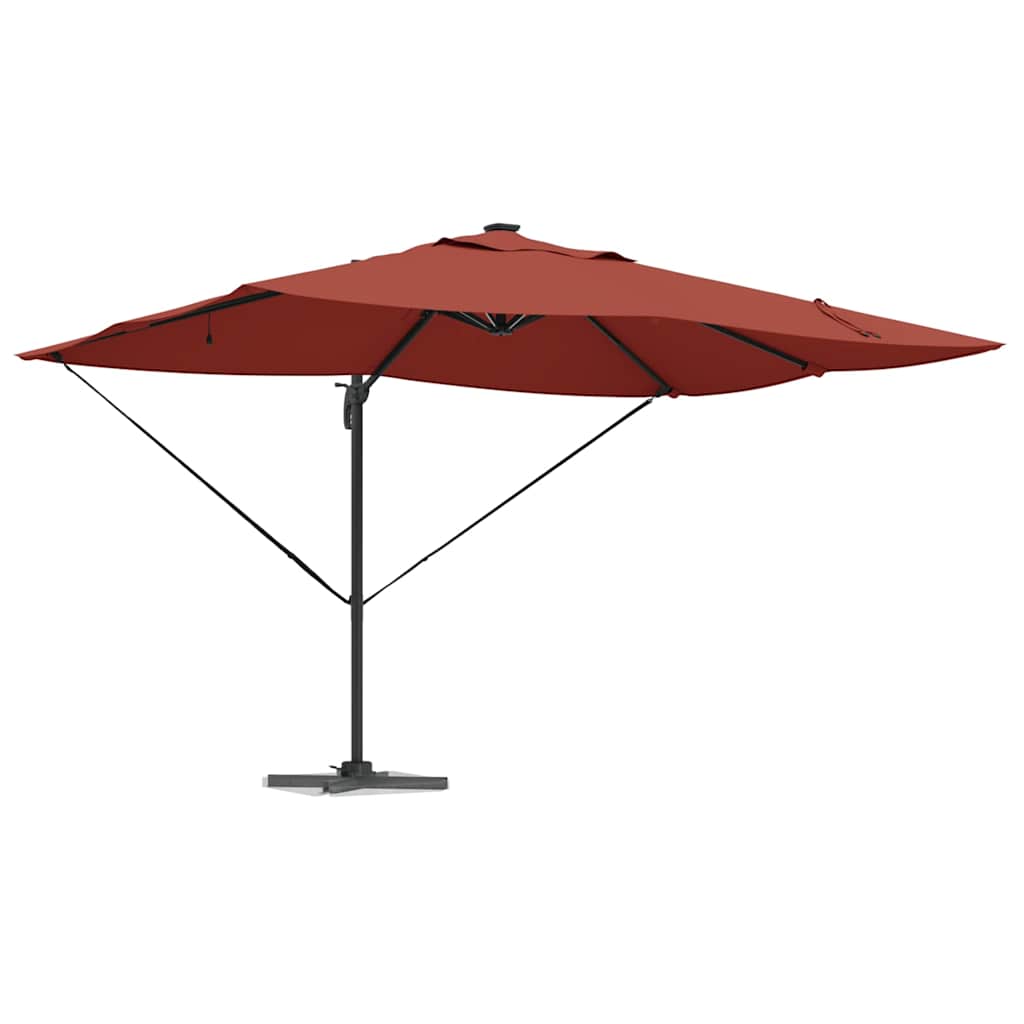 Guarda-sol Roma de Braço Articulado Manual Vermelho e Preto