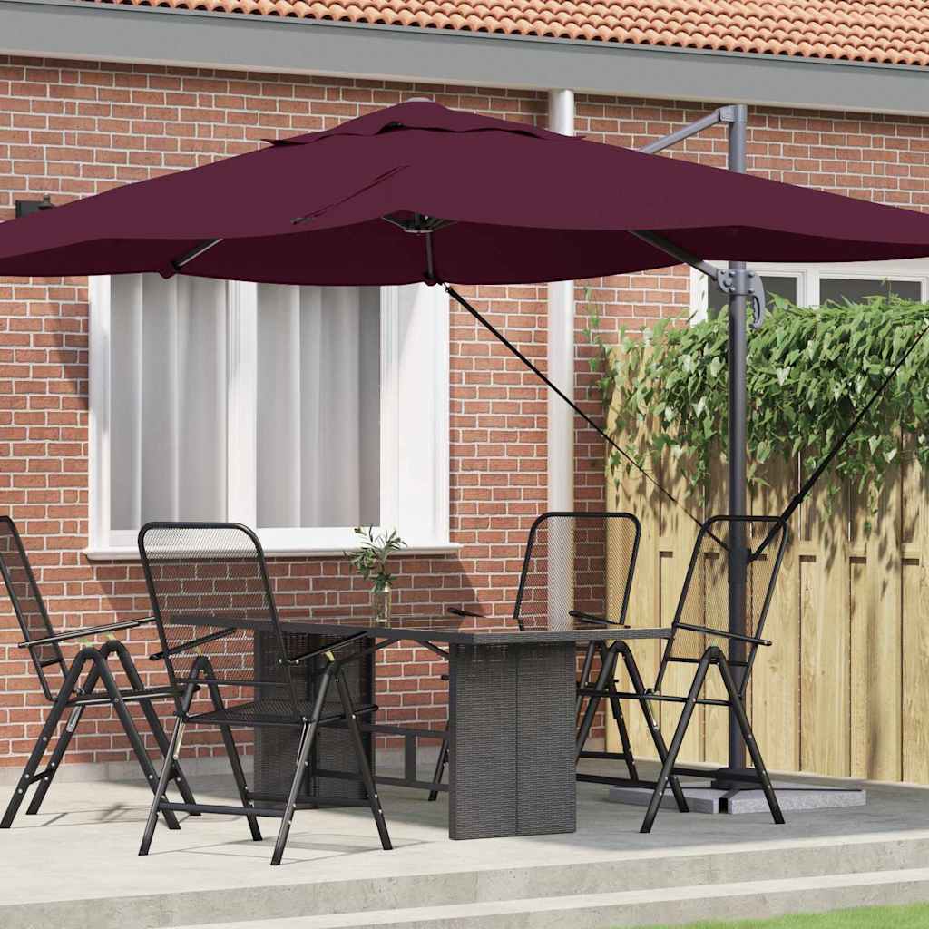 Guarda-sol Roma de Braço Articulado Vermelho e Preto