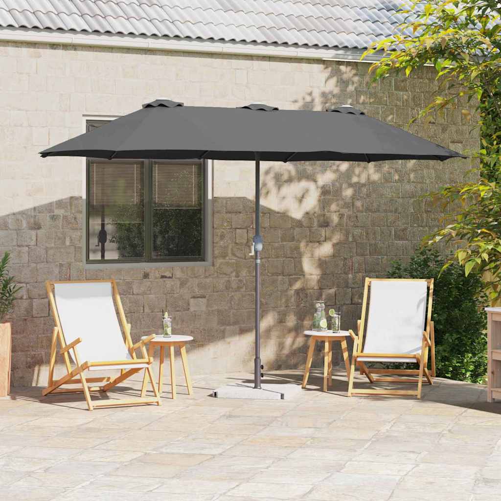 Guarda-sol de Jardim Antracite 370 x 197 x 239 cm