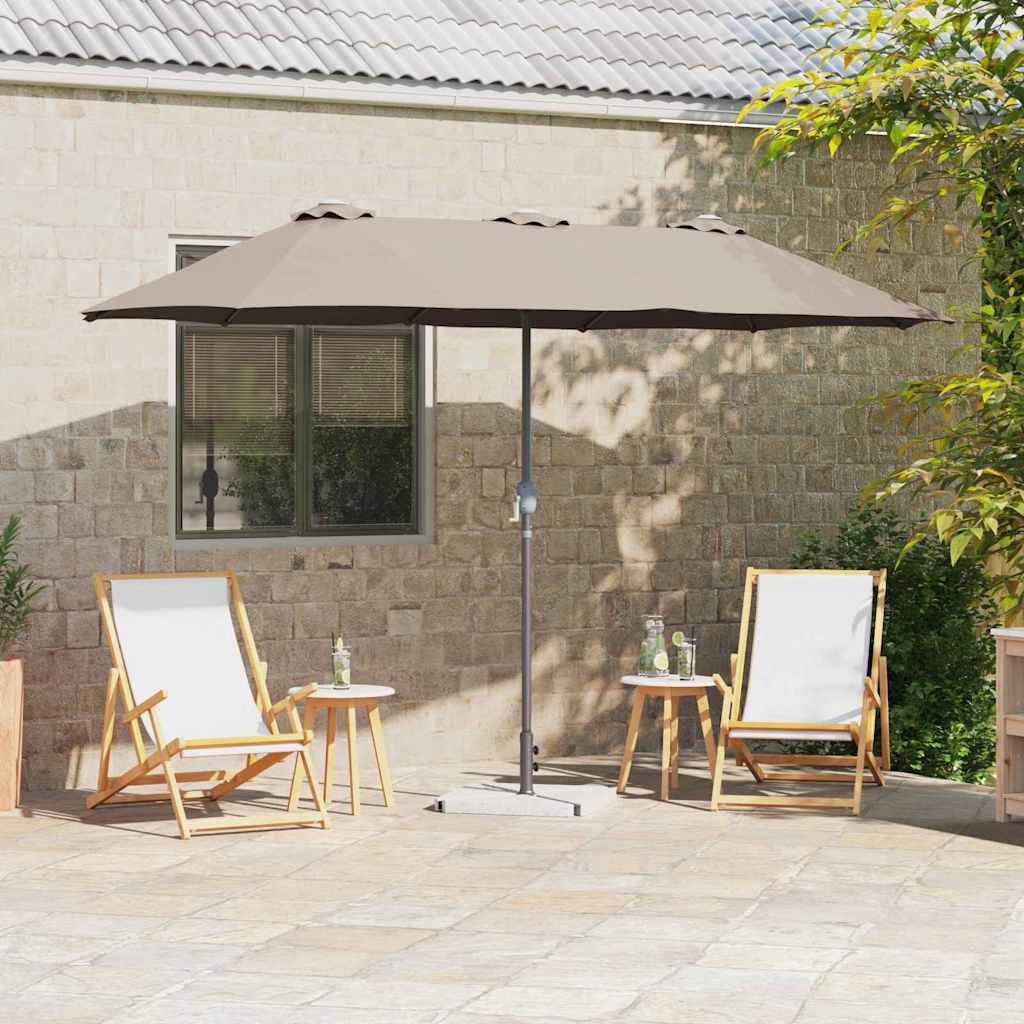 Guarda-sol de Jardim Cinzento-acastanhado 370 x 197 x 239 cm