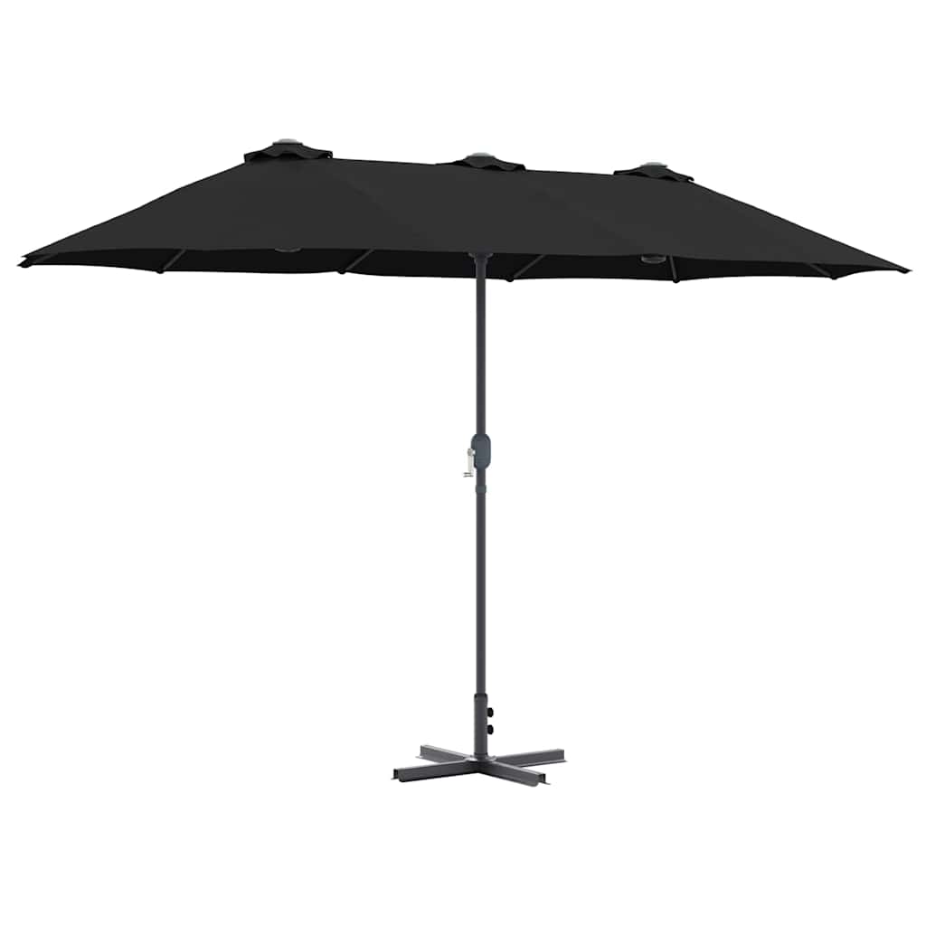 Guarda-sol de Jardim Preto 370 x 197 x 239 cm
