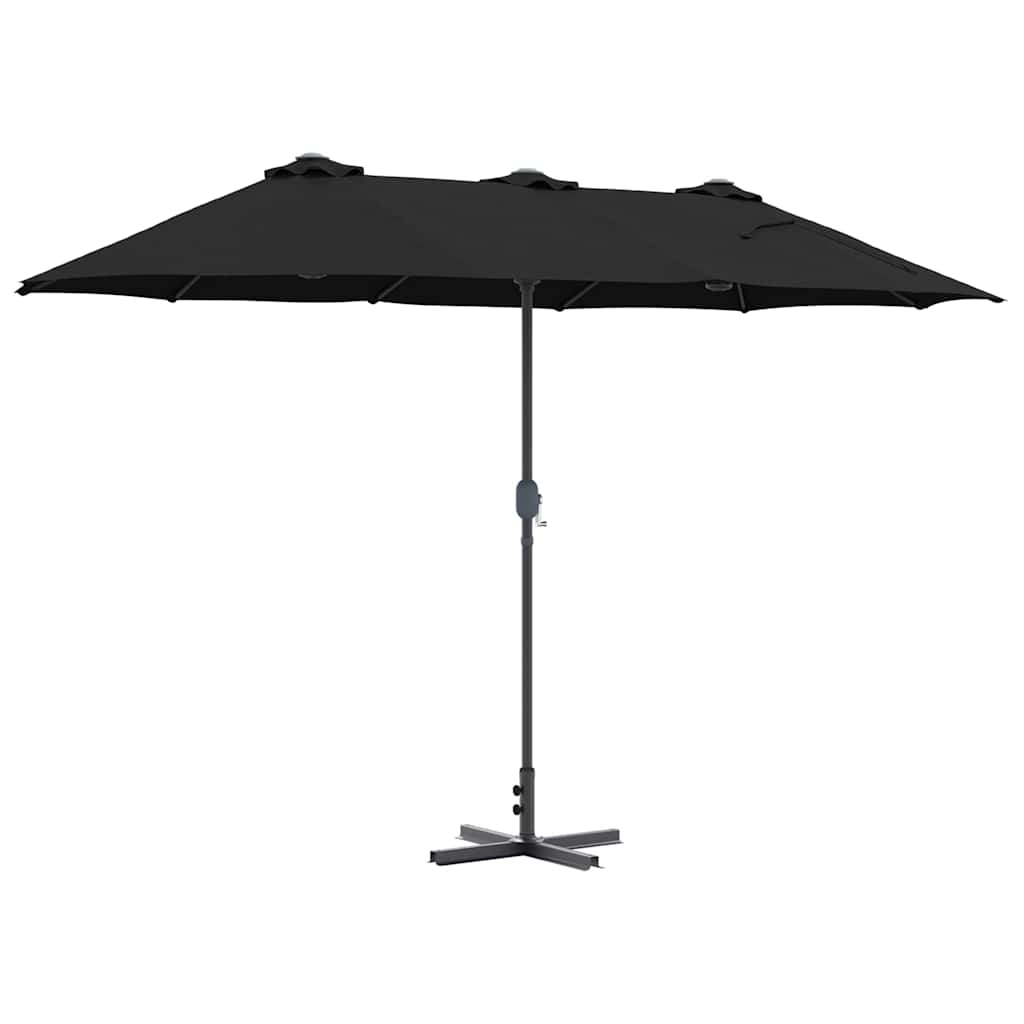 Guarda-sol de Jardim Preto 370 x 197 x 239 cm