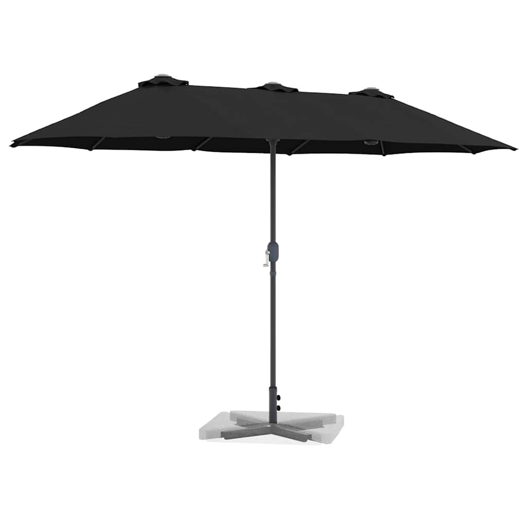 Guarda-sol de Jardim Preto 370 x 197 x 239 cm