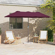 Guarda-sol de Jardim Vermelho bordô 370 x 197 x 239 cm