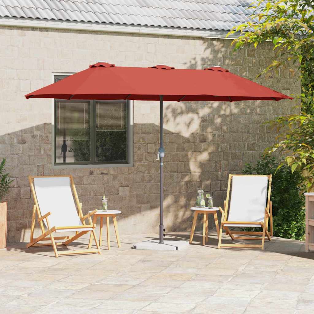 Guarda-sol de Jardim Terracota 370 x 197 x 239 cm