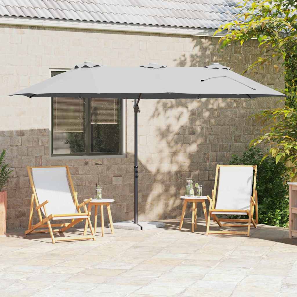 Guarda-sol cantilever de jardim Areia 372 x 198 x 243 cm