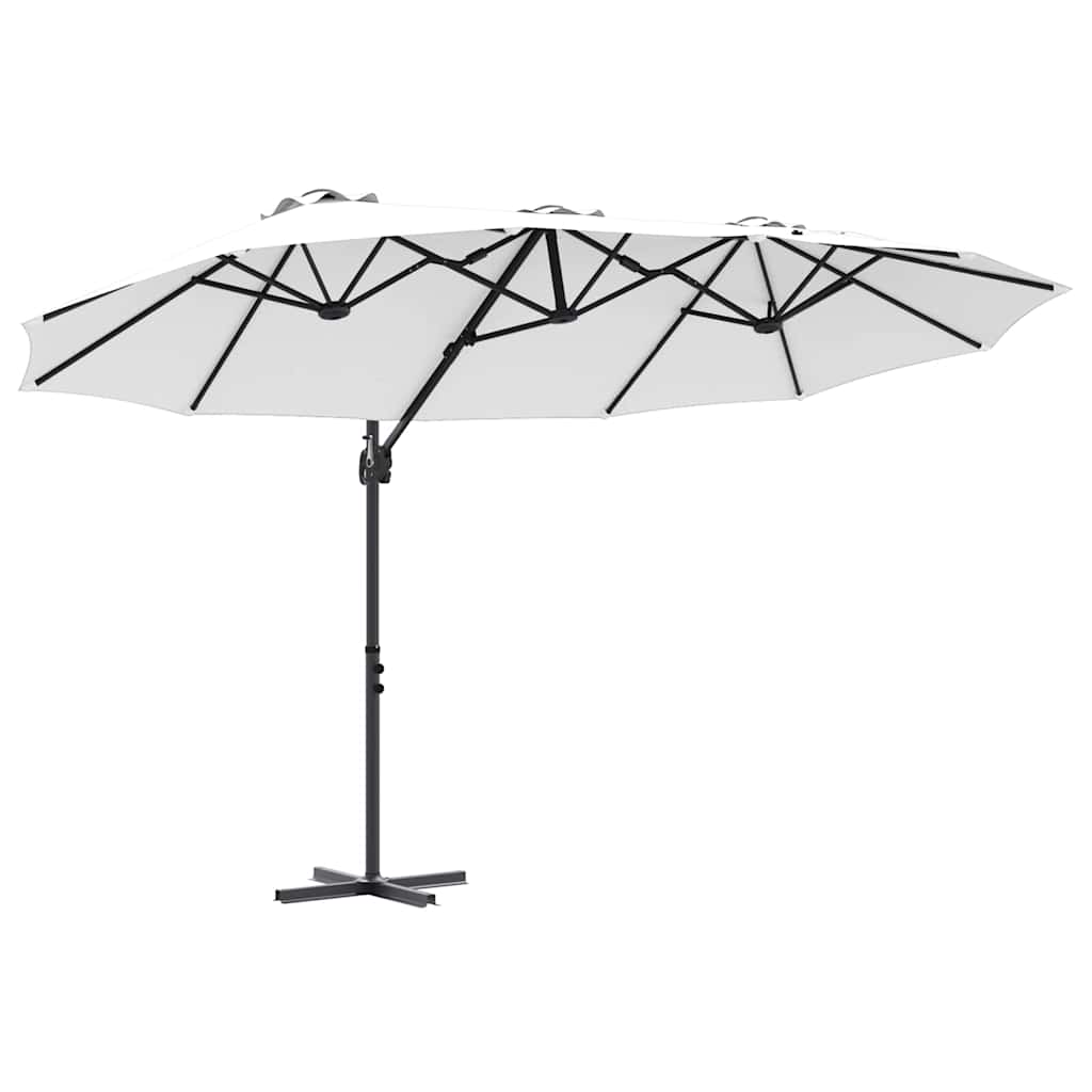 Guarda-sol cantilever de jardim Areia 372 x 198 x 243 cm