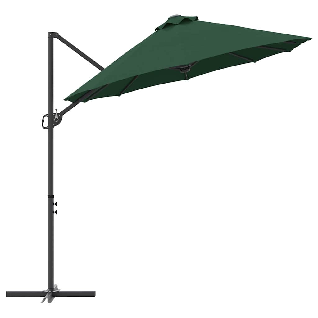 Guarda-sol cantilever de jardim Verde 372 x 198 x 243 cm