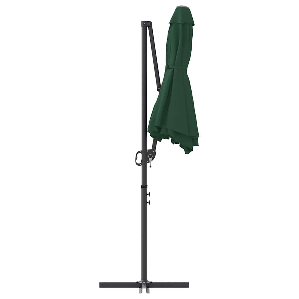 Guarda-sol cantilever de jardim Verde 372 x 198 x 243 cm