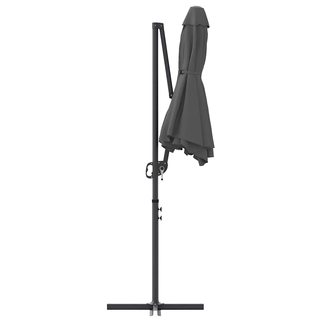 Guarda-sol cantilever de jardim Antracite 372 x 198 x 243 cm
