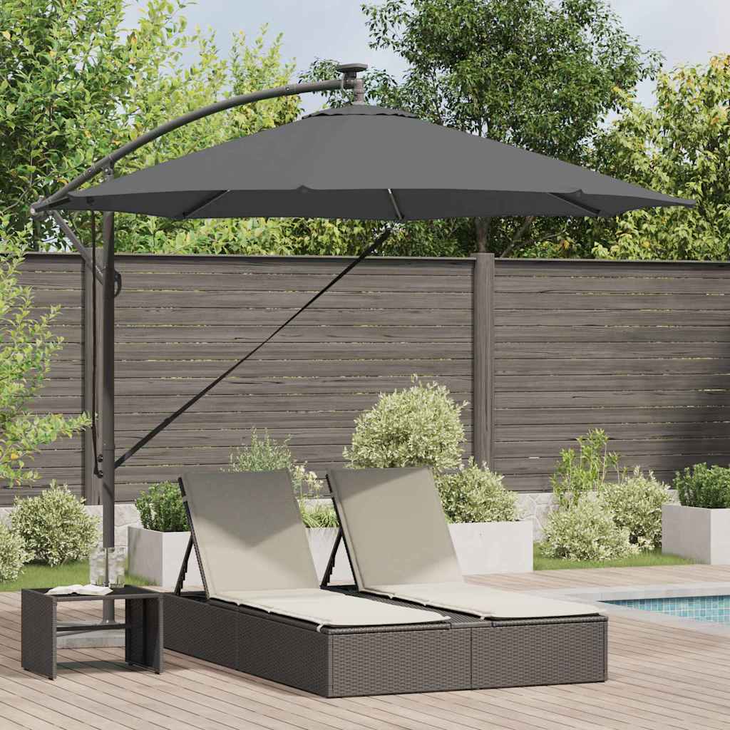 Guarda-sol de Bananeira Cantilever Antracite 294 x 294 x 248 cm