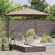 Guarda-sol de Bananeira Cantilever Cinzento-acastanhado
