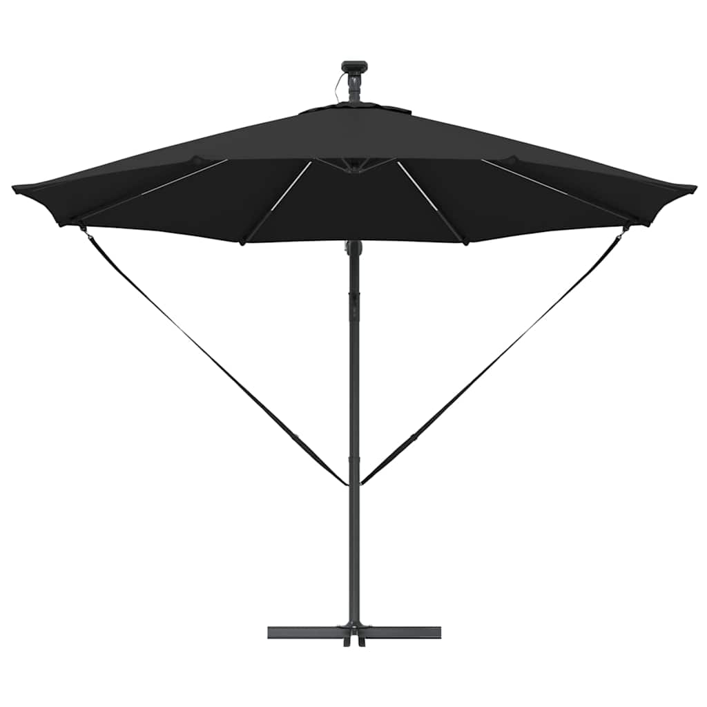Guarda-sol de Bananeira Cantilever Preto 294 x 294 x 248 cm
