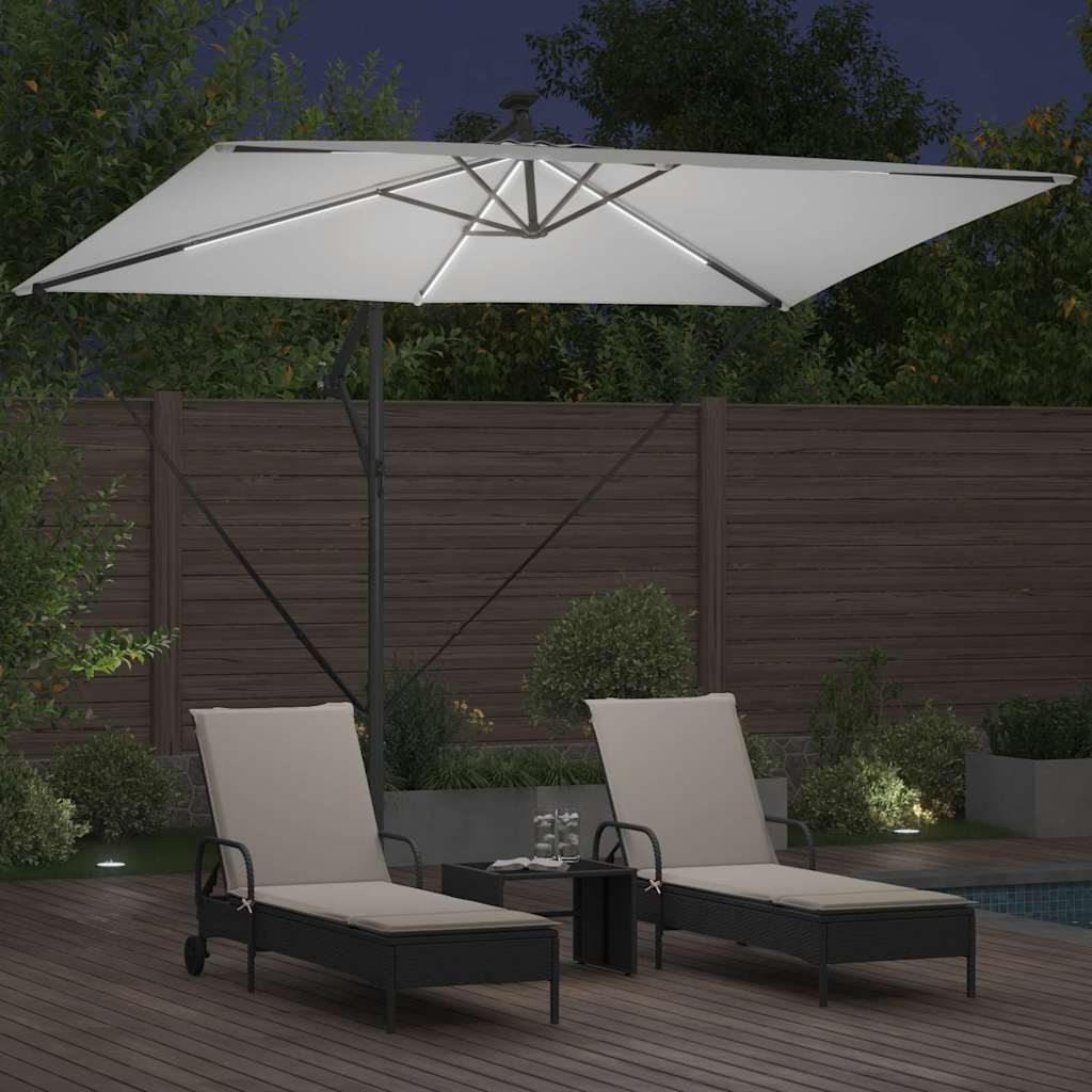 Guarda-sol de Bananeira Cantilever Areia 294 x 200 x 254 cm