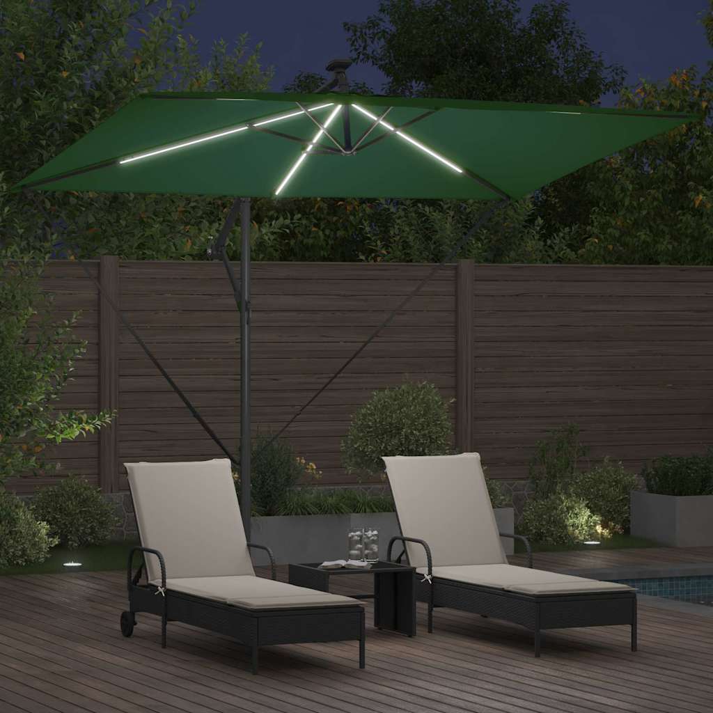Guarda-sol de Bananeira Cantilever Verde 294 x 200 x 254 cm