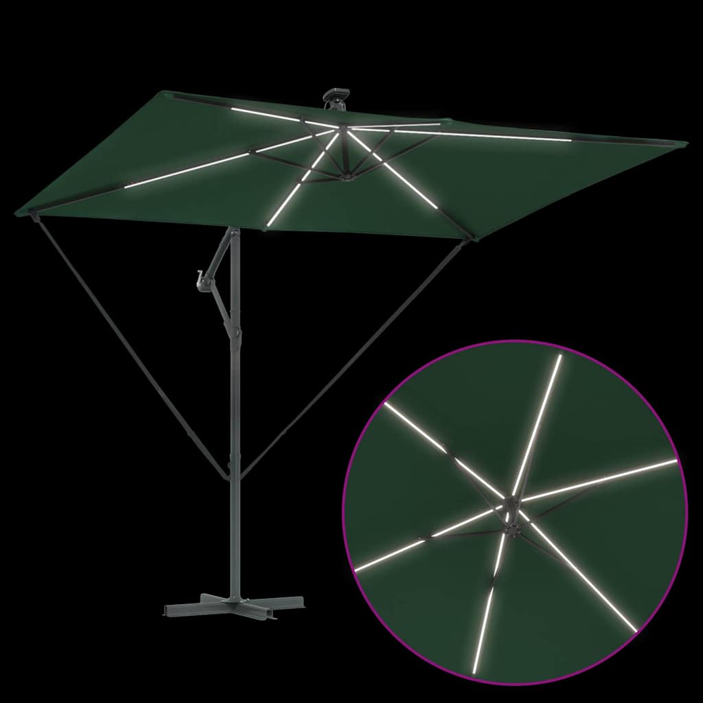 Guarda-sol de Bananeira Cantilever Verde 294 x 200 x 254 cm