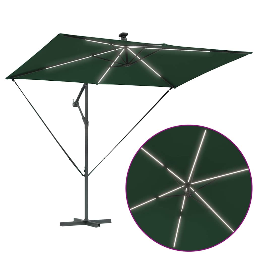 Guarda-sol de Bananeira Cantilever Verde 294 x 200 x 254 cm