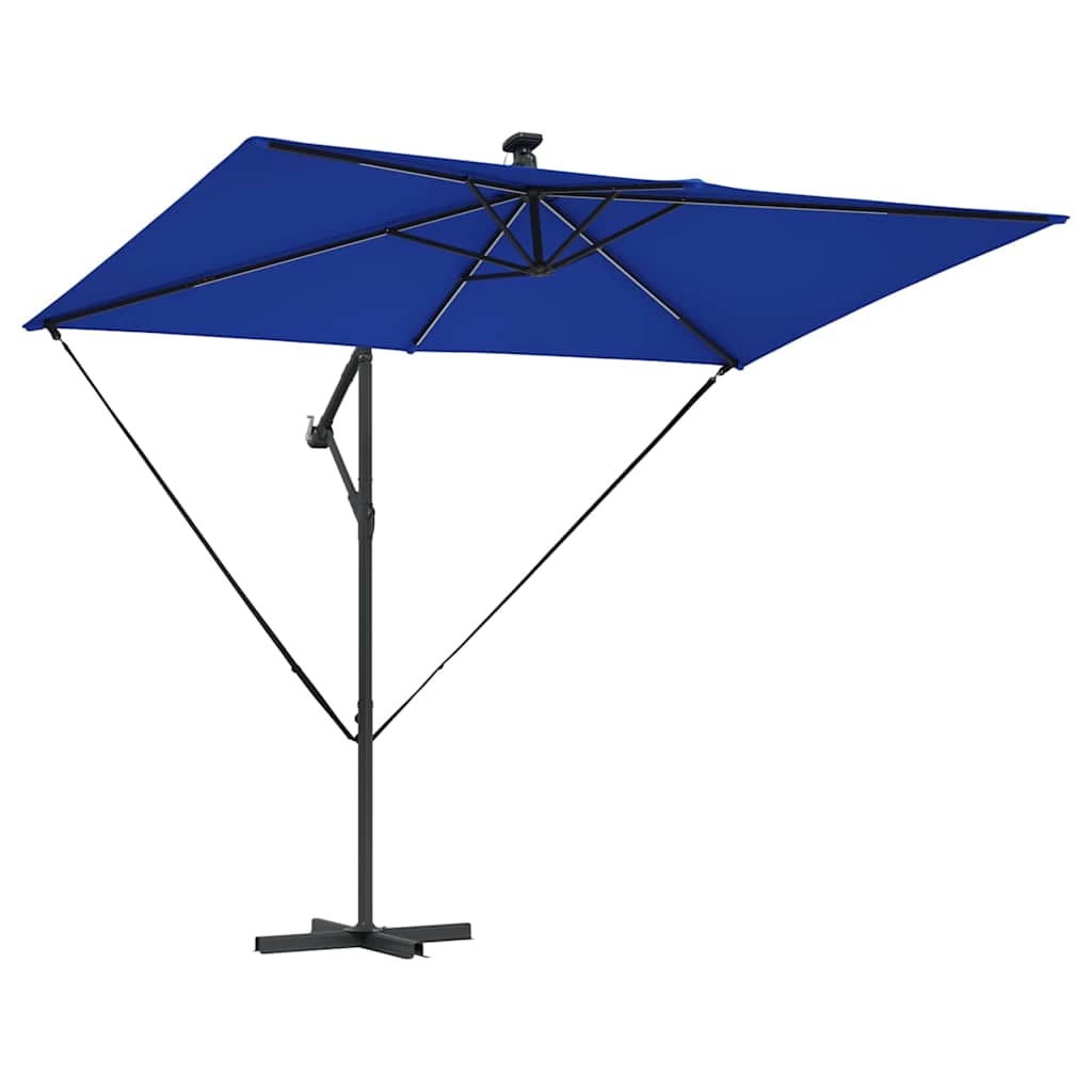 Guarda-sol de Bananeira Cantilever Azul 294 x 200 x 254 cm