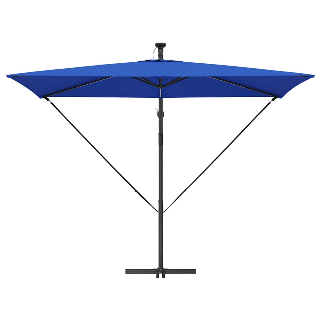 Guarda-sol de Bananeira Cantilever Azul 294 x 200 x 254 cm