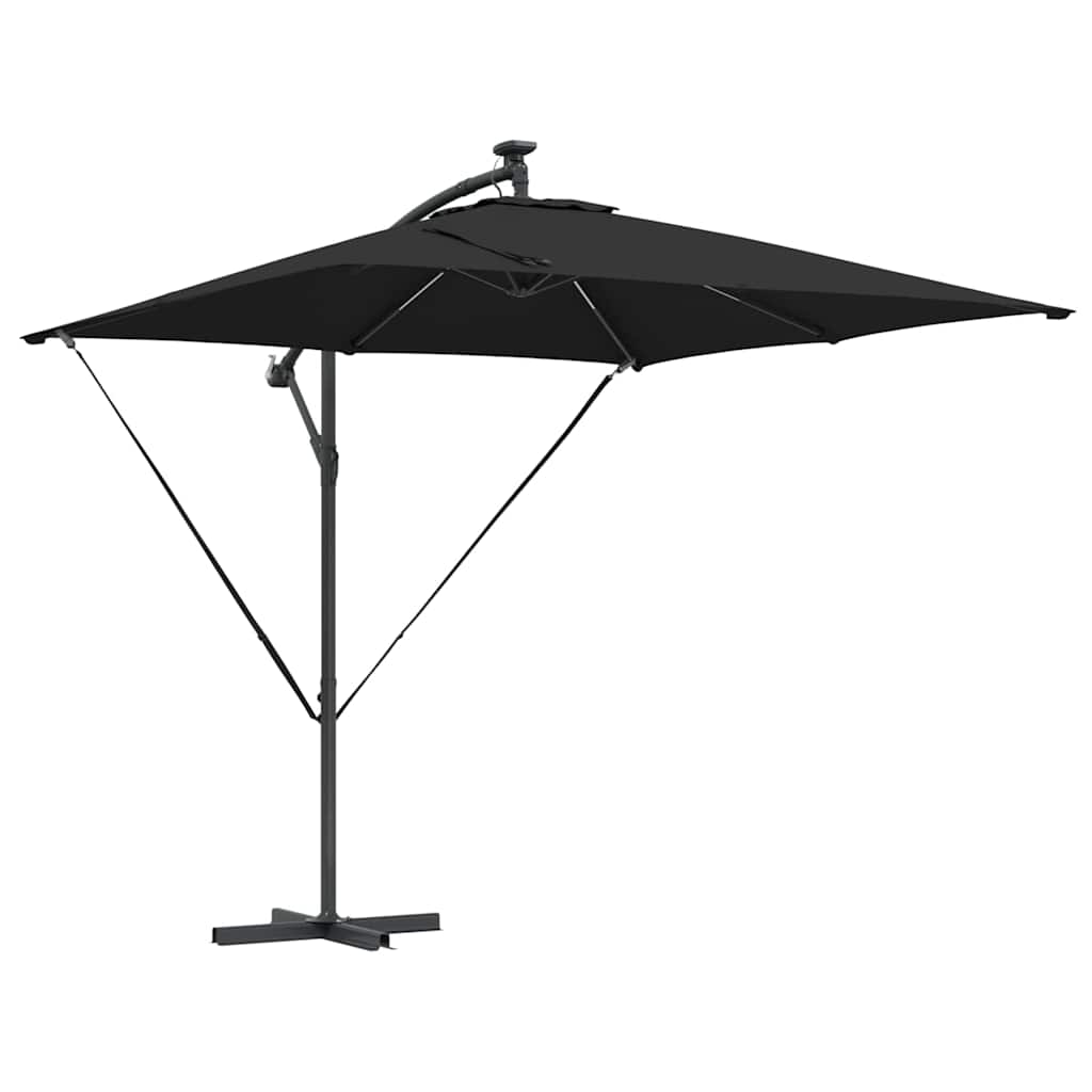 Guarda-sol de Bananeira Cantilever Preto 249 x 249 x 250 cm