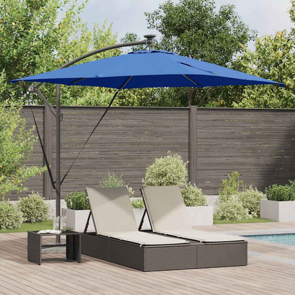 Guarda-sol de Bananeira Cantilever Azul 249 x 249 x 250 cm