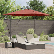 Guarda-sol de Bananeira Cantilever Terracota 249 x 249 x 250 cm