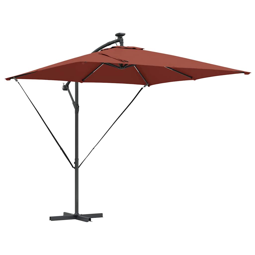 Guarda-sol de Bananeira Cantilever Terracota 249 x 249 x 250 cm