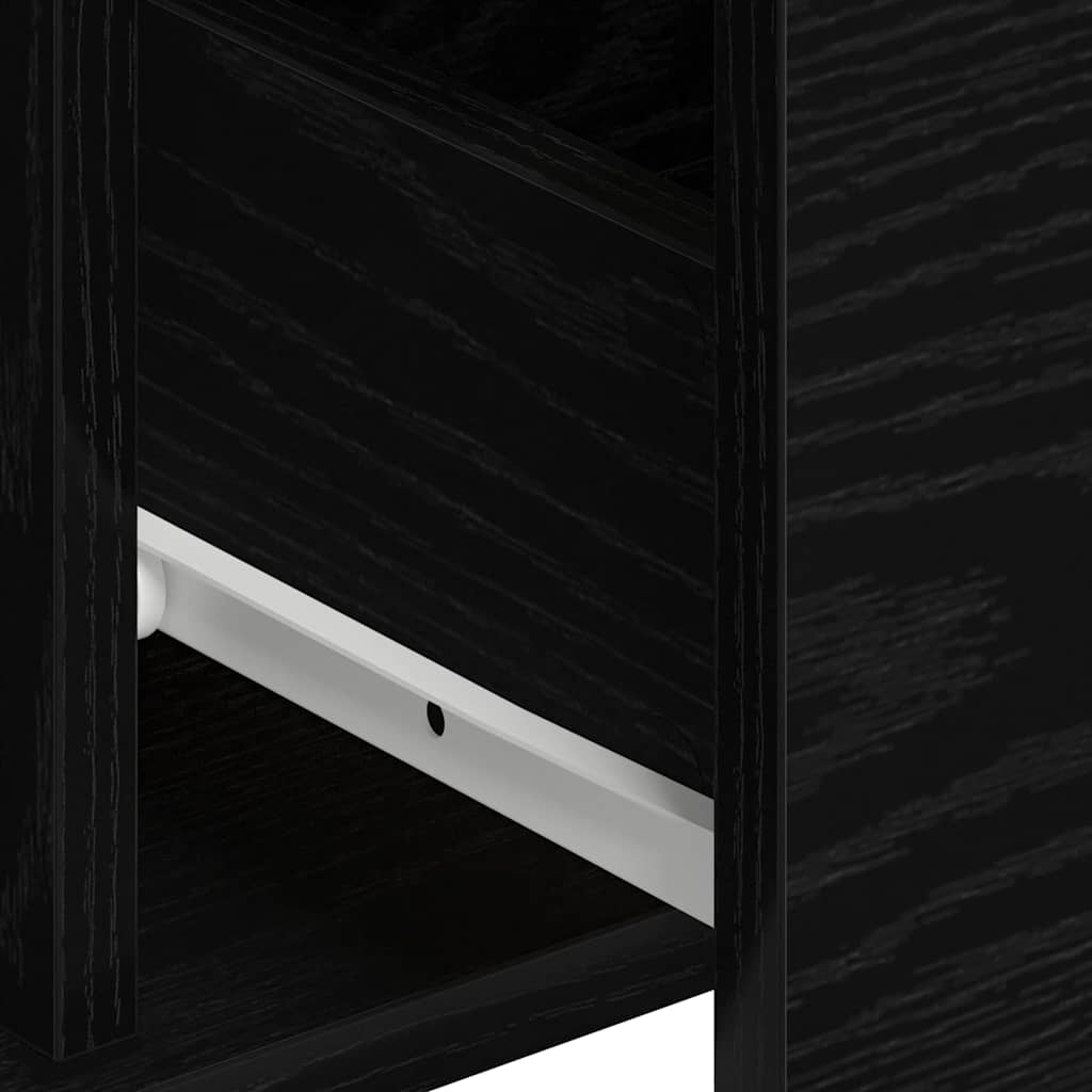 Aparadores com gaveta 2 pcs Carvalho preto 60 x 31 x 84 cm