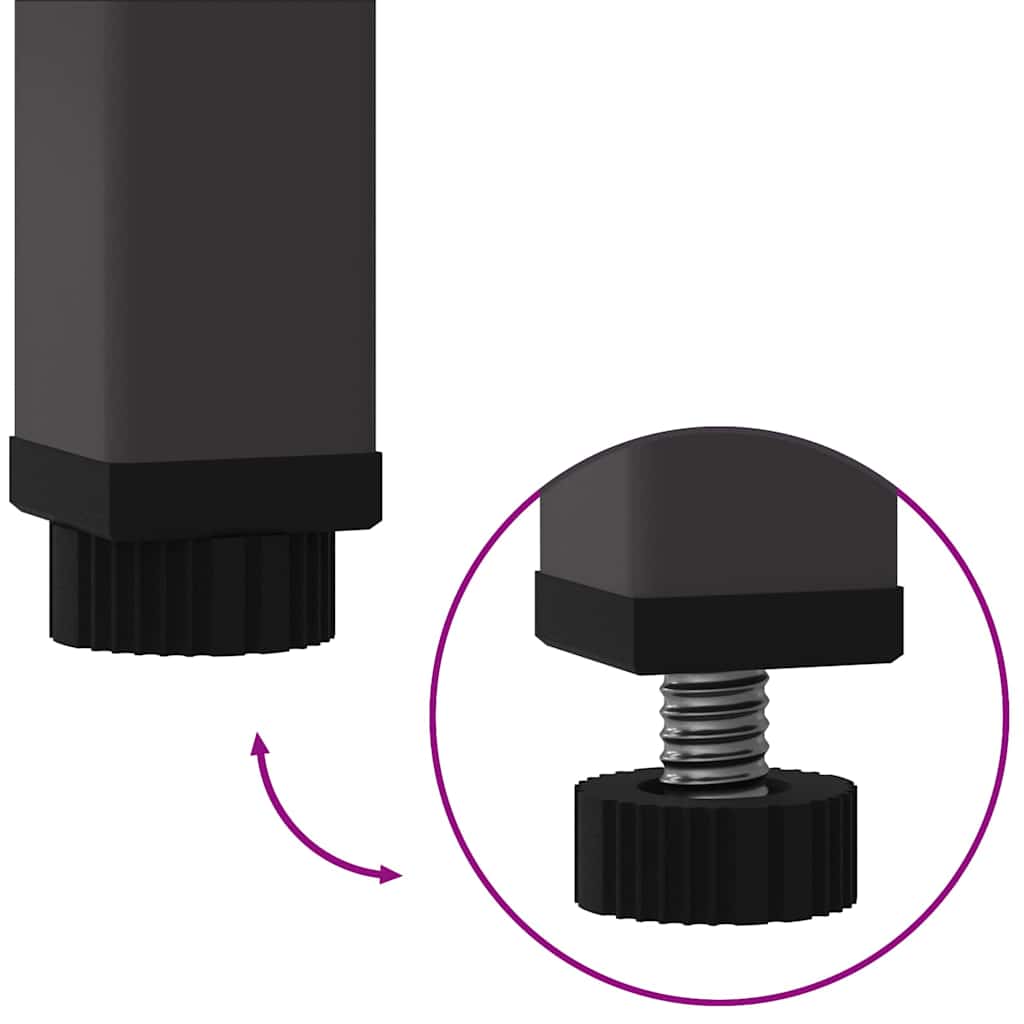 Vaso Elevado para Jardim Preto 100 x 26 x 82 cm Aço