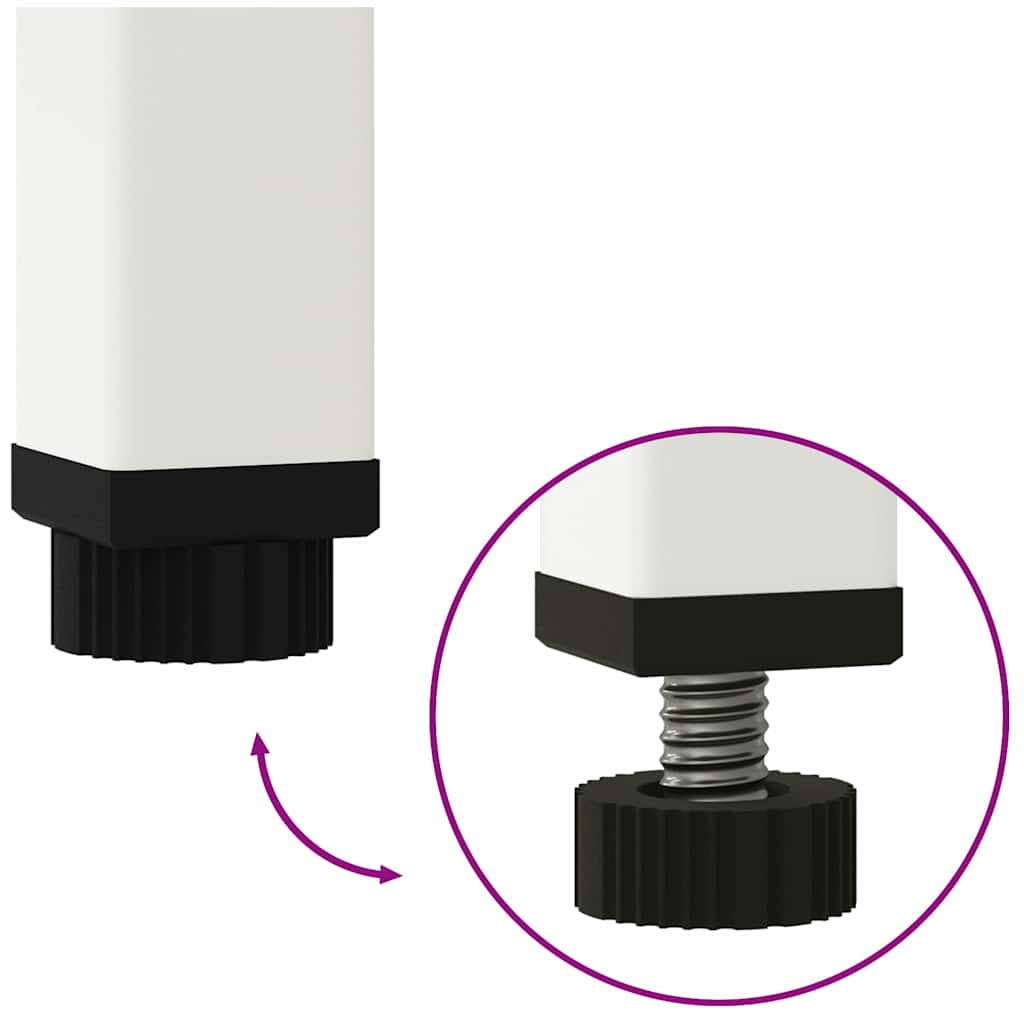 Vaso Elevado para Jardim Branco 60 x 26 x 45 cm Aço