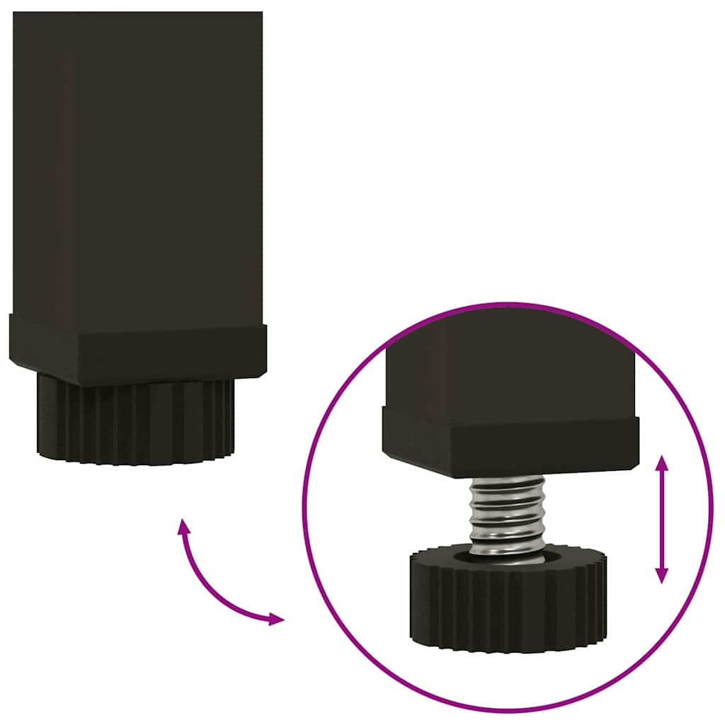 Vaso Elevado para Jardim Prateado 60 x 26 x 45 cm