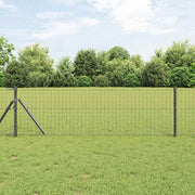 Postes de Cerca 7 pcs Cinzeto Ø32mm 100 cm Aço galvanizado