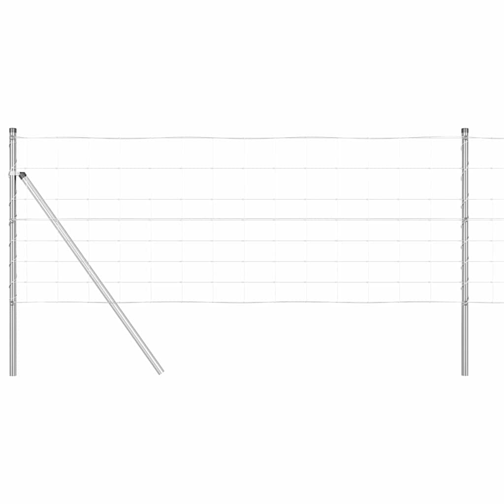 Cerca de campo Prateado 25 x 0.8 m Aço galvanizado