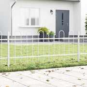 Cerca para Jardim Branco 1.7 x 0.6 m Aço com Revestimento em Pó